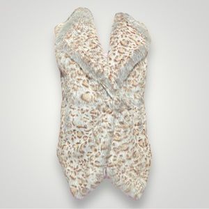 Cut25 Rabbit Fur Snow Leopard Print Vest Sweater ❄️
